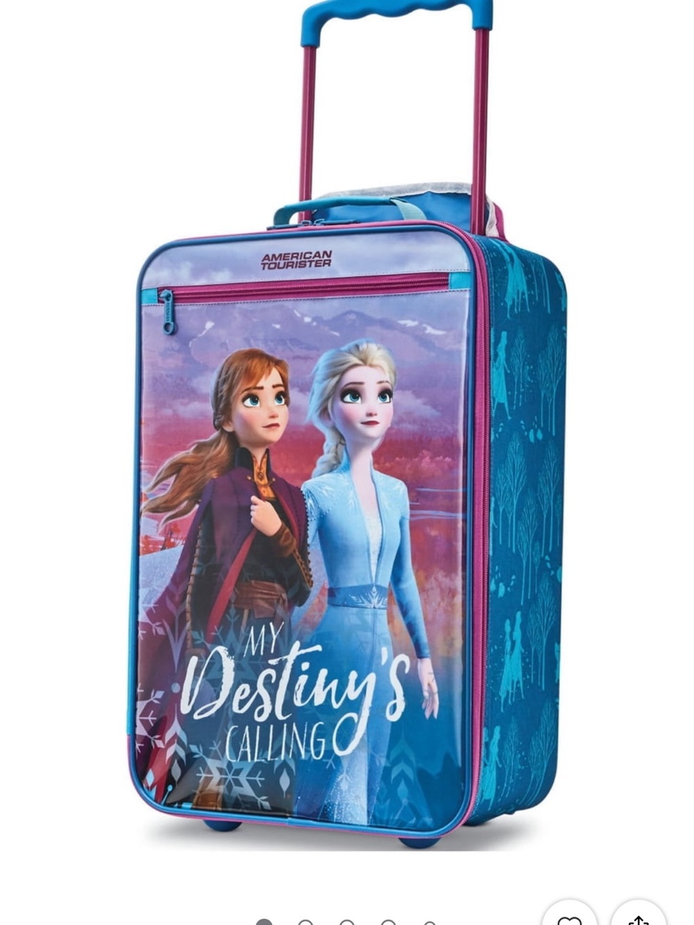 American Tourister Kids Frozen 2 Upright Carry-On Luggage - Purple, Blue, Pink